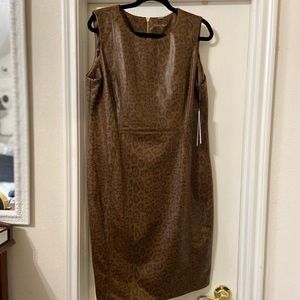 CALVIN KLEIN NWT Animal Print Dress Size 16
